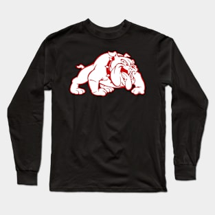 Throwback Wilson Football Helmet Logo (White Bulldog) Long Sleeve T-Shirt